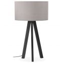 Lampe de table scandinave Trivet Mini métal Noir et Gris