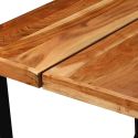 Lot table de bar Industriel bois massif plateau détail