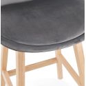 Chaise de bar design SVENKE Mini tissu Gris