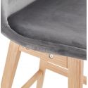 Chaise de bar design SVENKE Mini tissu Gris