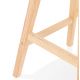 Chaise de bar design SVENKE Mini tissu Gris Foncé pieds bois