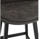 Chaise de bar bois noir SVENKE Mini tissu Gris foncé