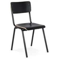 Chaise métal SKOLPO Formica Noir