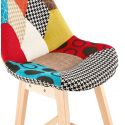 Chaise de bar design KOLOR MINI tissu patchwork