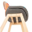 Chaise de bar design KOLOR MINI tissu patchwork