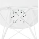 Chaise design metal Fabrik et simili blanc