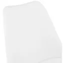 Chaise scandinave MOMO simili cuir Blanc