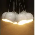 Lampe suspendue design EKLEKTIK metal blanc