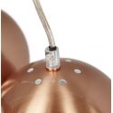 Lampe suspendue 7 boules SKAL metal cuivre