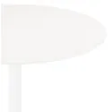 Table ronde design metal EGRETT bois blanc