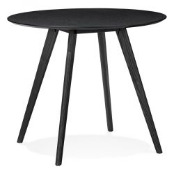 Table scandinave metal SPACO Bois plaqué Chêne noir