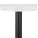 Table bistrot metal YUGA Pierre blanche effet marbre