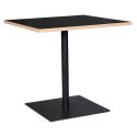 Table carrée design metal BABA Bois mélaminé Noir
