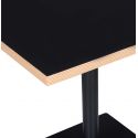 Table carrée design metal BABA Bois mélaminé Noir