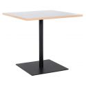 Table carrée design metal BABA Bois mélaminé Blanc