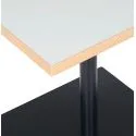 Table carrée design metal BABA Bois mélaminé Blanc