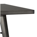 Table Bar style industriel métal FRANKLIN Pin Gris Foncé