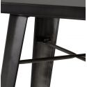 Table Bar style industriel métal FRANKLIN Pin Gris Foncé