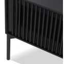 Meuble TV métal Noir ACONIT plaqué chêne noir