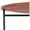 Table basse design métal OOLA Bois plaqué Noyer