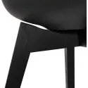 Chaise scandinave bois Noir BLANE simili cuir Noir