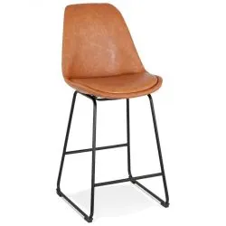 Chaise de bar design metal CEDRIC Mini Marron