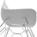 Chaise design Fifi métal Chromé et Poly Gris