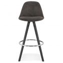 Chaise de bar design agouti mini 65 microfibre Gris Foncé