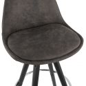 Chaise de bar design agouti mini 65 microfibre Gris Foncé