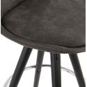 Chaise de bar design agouti mini 65 microfibre Gris Foncé