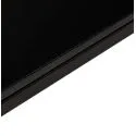 Bureau Métal peint noir WARNER Verre noir trempé (10mm)