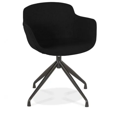 Chaise de bureau Design TORI Tissu Noir