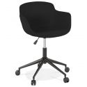 Chaise de bureau Design STAFF tissu Noir