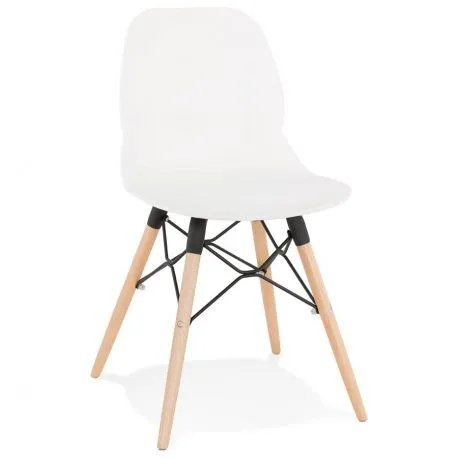 Chaise en bois REPLEY Polypro Blanc