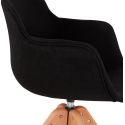 Chaise design bois TIGRU Tissu Noir