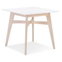 Table en bois massif STEFFIE couleur naturelle blanchi