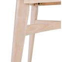 Table en bois massif STEFFIE couleur naturelle blanchi