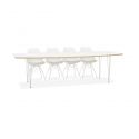 Table extensible métal blanc GULLIVER Bois blanc decor