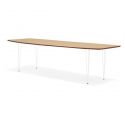 Table extensible métal blanc SIZADIS Chêne Naturel