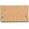 Table extensible métal blanc SIZADIS Chêne Naturel