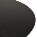 Table ronde métal MARISA Bois plaqué Frêne noir zoom plateau