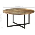Table ronde 150 cm VALENCIA bois recyclé dimensions