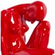 Sculpture design femme pensante RODYN rouge