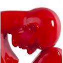 Sculpture design femme pensante RODYN rouge