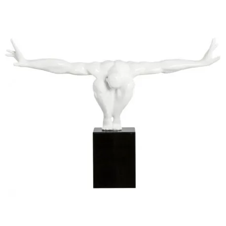 Sculpture design athlète DIVE Blanche