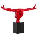 Sculpture design athlète DIVE rouge