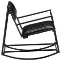Rocking Chair Style industriel MODAR Cuir Noir profil