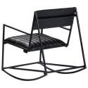 Rocking Chair Style industriel MODAR Cuir Noir dos
