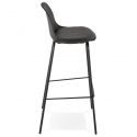 Chaise de bar design Escal Polypro noir profil