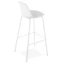 Chaise de bar design Escal Polypro Blanc biais